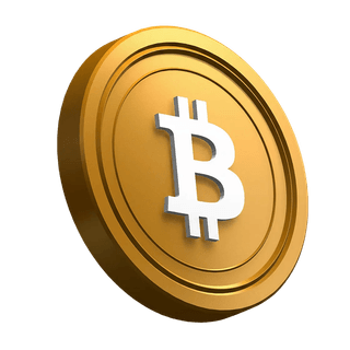 Bitcoin (BTC)-mynt lutar i hero-sektionens design